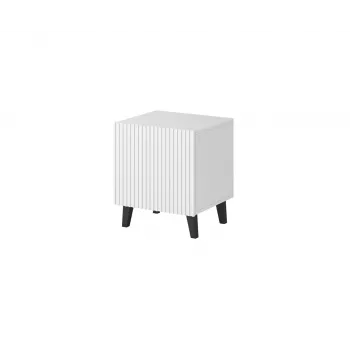 Szafka nocna cama meble PAFOS 2 szt., 45x40x51 cm, biały mat, płyta MDF/wiórowa, rama 16 mm