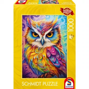 Puzzle 1000 elementów Schmidt Spiele 59782 — Sowa w papugiej sukience, puzzle, 1000 elementów