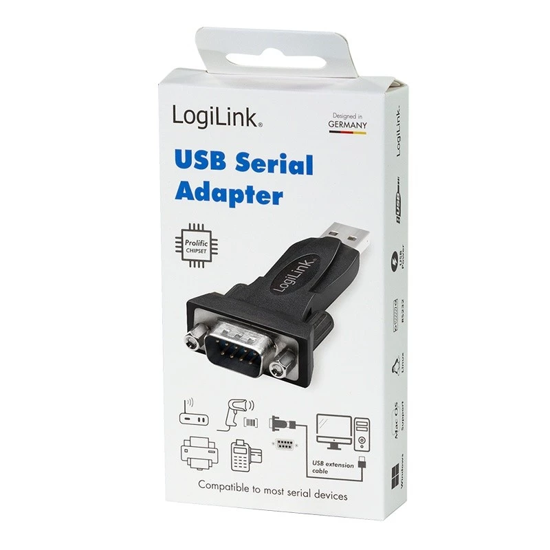 LogiLink AU0002F Adapter RS-232 na USB 2.0 Męski Czarny