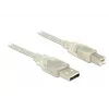 Kabel USB DeLOCK 83895 USB 2.0 3m USB A USB B Przezroczysty