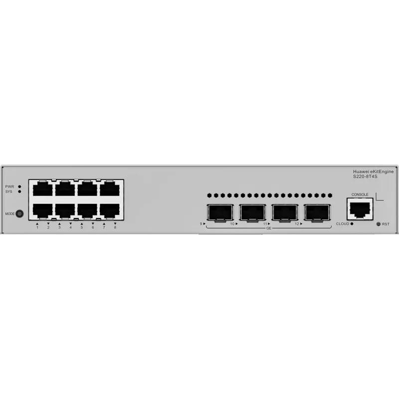 Przełącznik gigabitowy Huawei S220-8T4S, 4x SFP 8x LAN, 4x SFP