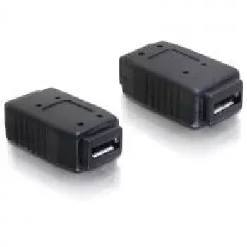 Adapter USB micro-A+B żeński na USB micro-A+B żeński DeLOCK 65034 Czarny