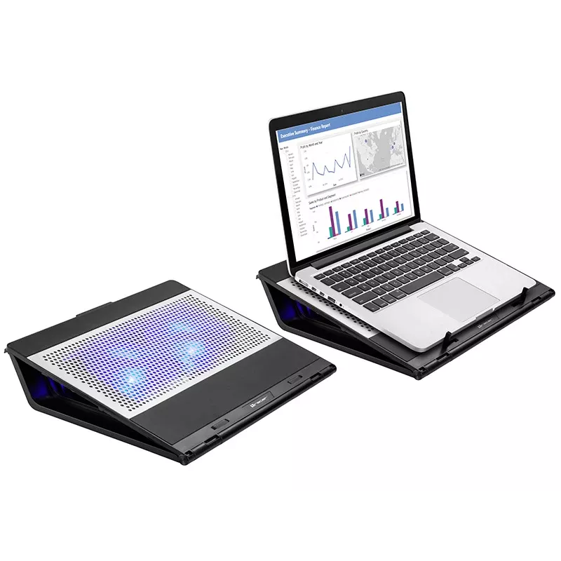 Podkładka chłodząca do laptopa Tracer Officer 43.2 cm 1100 obr./min Czarny Srebrny