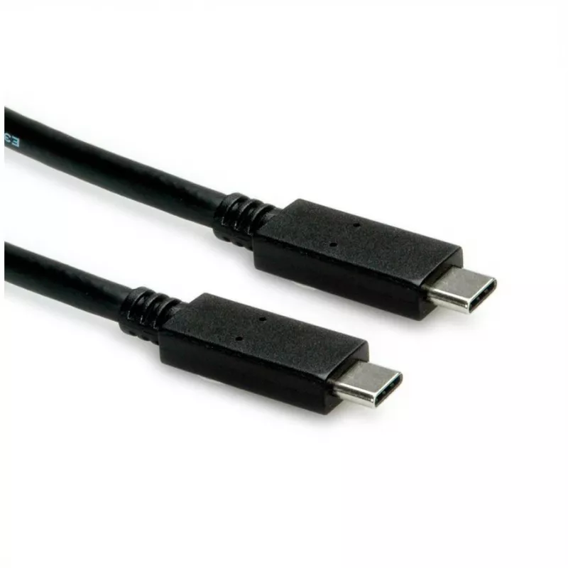 Kabel USB ROLINE 11.02.9056 0.5m USB 3.2 Gen 2 10 Gbit/s USB C Czarny