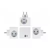 DeLOCK 11501 Adapter Wtyczki Zasilającej Typ F Biały Porty USB 3A