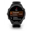 Smartwatch GARMIN Forerunner 570 — 47 mm koperta z aluminium w kolorze szarym łupkowym, półprzezroczysty czarny pasek silikonowy