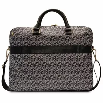 Torba Guess GCube Stripes na laptop 16 cali, czarna - GUCB15HGCFSEK