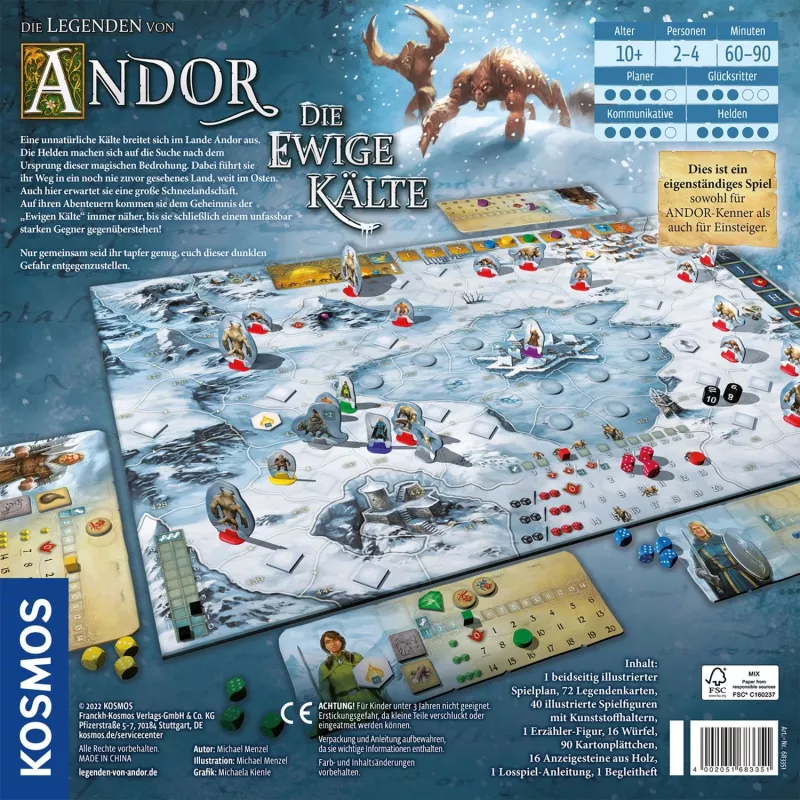 Die Legenden of Andor - Wieczny chłód, gra planszowa