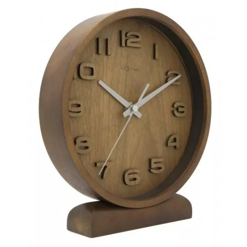 NeXtime zegar 5192gs Wood Wood Small, 22x20 cm, ścienny, drewno, szary