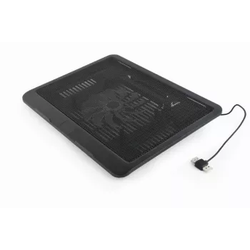 Podstawka pod laptopa Gembird NBS-1F15-04 do laptopów do 15 cali, czarna, ABS, 330×250×25 mm