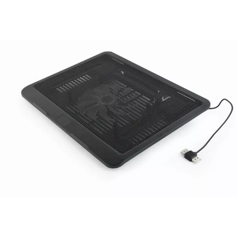 Podstawka pod laptopa Gembird NBS-1F15-04 do laptopów do 15 cali, czarna, ABS, 330×250×25 mm