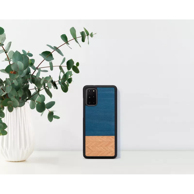 Pokrowiec na telefon Man and Wood Galaxy S20+ denim Czarny — etui ochronne dla Samsung Galaxy S20+