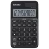 Kalkulator podstawowy CASIO SL-310UC-BK — 10-cyfrowy, bateria/ogniwo słoneczne, funkcje podatkowe i marży, rozmiar kieszonkowy (70×118×8,4 mm), czarny
