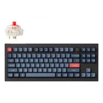 Klawiatura Keychron V3 Max Uniwersalna RF Wireless Bluetooth Czarna/Szara Tenkeyless