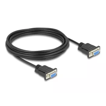 Delock RS-232 Kabel Seriell D-Sub9 Buchse zu Buchse mit schmalem Steckergehäuse 5 m