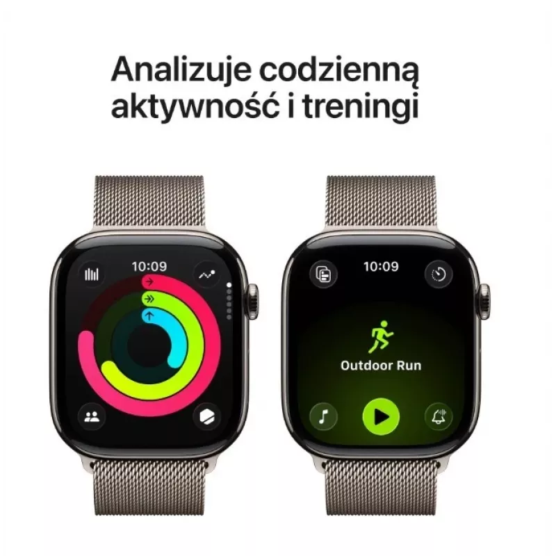 Apple Watch Series 11 GPS + Cellular 42mm Natural Titanium Case z Natural Milanese Loop