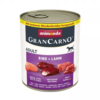 Karma mokra dla psa Animonda GranCarno Oryginalny Wołowina i Jagnięcina Adult 800 g, bezzbożowa, puszka