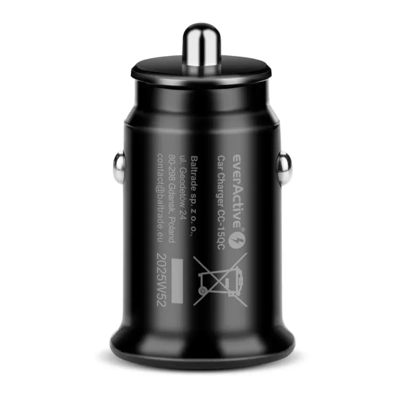 Ładowarka samochodowa everActive CC-15QC QC3.0 18W 1x USB z kablem