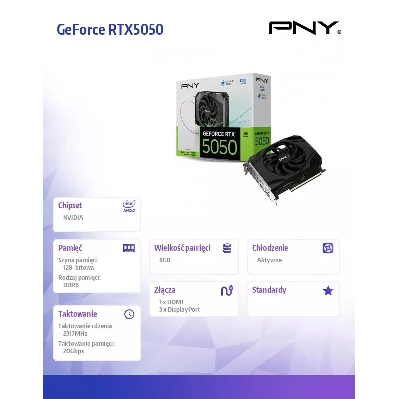 Karta graficzna NVIDIA GeForce RTX 5050 8 GB GDDR6