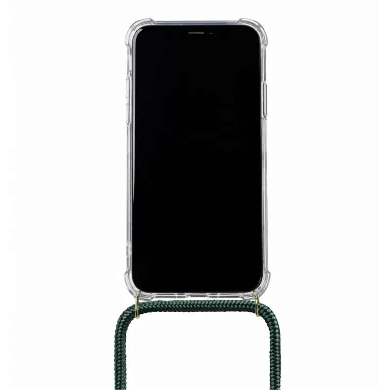 Naszyjnik na telefon Lookabe loo014 do iPhone XR – złoto-zielone ochronne etui z paskiem