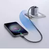 Ugreen USB-C (prosty) / USB-C (kątowy) PD QC 60W 3A 0,5m US255 (szary)