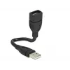 Kabel USB DeLOCK 15cm USB 2.0 USB A Czarny