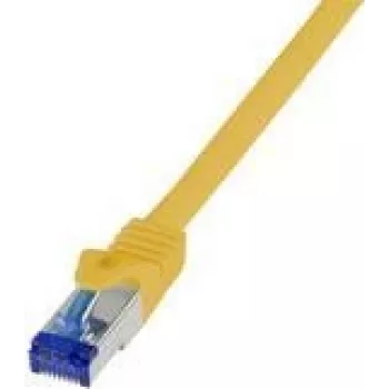 Logilink Professional - kabel krosowy - RJ-45 (M) na RJ-45 (M) - 1 m - 6 mm - S/FTP - kabel surowy kat.7 / kat. 6a (porty) - bezhalogenowy, wtryskiwany, bez haczyka - żółty, RAL 1018 (C6