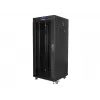 Szafa rack wolnostojąca LANBERG FF01-6627-12BL 19 cali 27U 600x600 mm szklane drzwi, udźwig 800 kg