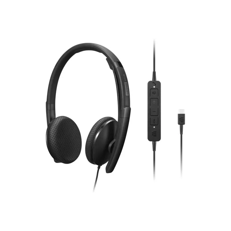 Lenovo 4XD1M45626 zestaw słuchawkowy Przewodowy Nagłowny USB Type-C Czarny