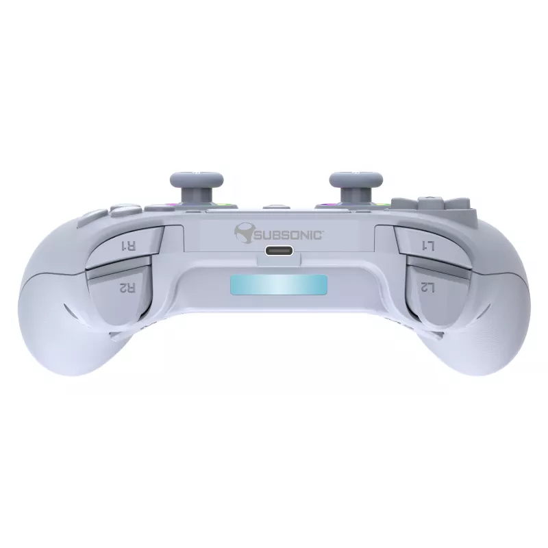 Bezprzewodowy kontroler LED SUBSONIC SA5639-2 — do PS4 i PC, biały, połączenie bezprzewodowe