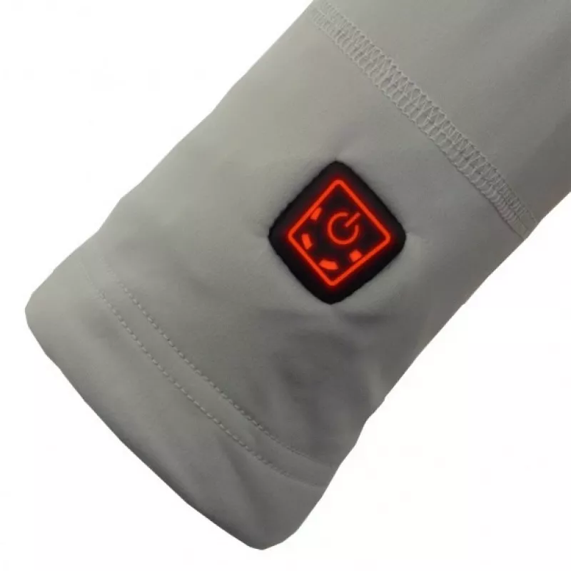 Bluza Glovii GJ1GL z okrągłym dekoltem, długim rękawem, szara, elastan, poliester