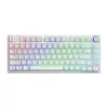 SAVIO PHENIX WHITE Bezprzewodowa Klawiatura Mechaniczna, Gateron Red Pro, ABS