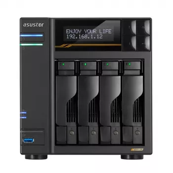 Asustor Lockerstor 4 Gen3 AS6804T 4-zatokowy NAS, AMD Ryzen V3C14, 16 GB DDR5 ECC, 2x 10GbE + 2x 5GbE