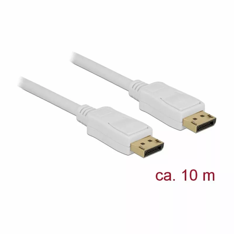 Kabel DisplayPort DeLOCK 84863 10 m Biały