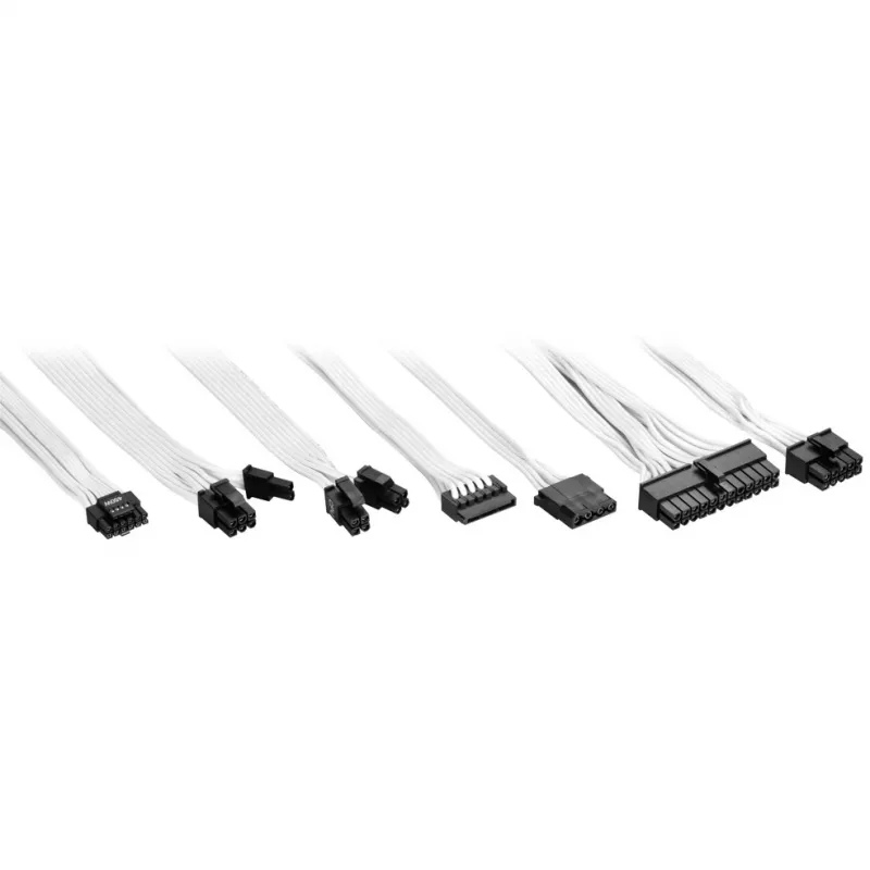 Sharkoon Rebel P20 1200 White 1x 12 Pin High Power Connector 4x PCIe cable management Zasilacz do PC/serwera
