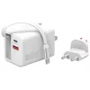 Ładowarka sieciowa USB-C/USB-A 4smarts 541065 — uniwersalna AC 100–240 V, maks. 20 V, kabel 0,7 m, biała