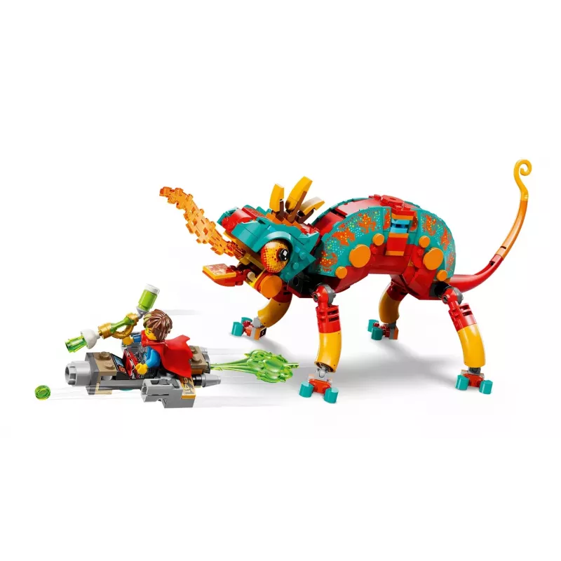 Klocki konstrukcyjne LEGO 71492 Dreamzz Zestaw z ognistym kameleonem Mateo, model z klocków do kreatywnego budowania