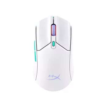 HyperX Pulsefire Haste 2 Core Wls - Mysz gamingowa (biały/zielony/fioletowy)