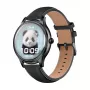 Smartwatch Colmi L28 z czarnym paskiem silikonowym i czarnym skórzanym