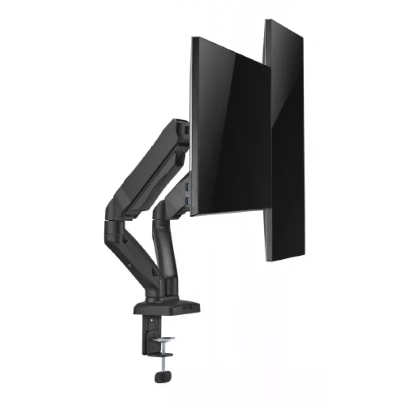 Ramie do monitora up up Economical Interactive Counterbalance Dual Monitor Arm matowa czerń VESA 75x75/100x100