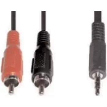 Kabel audio e+p B 113 1.5m 2xRCA 3.5mm Czarny