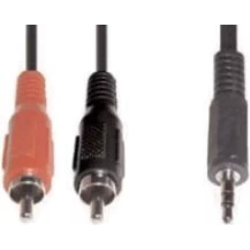 Kabel audio e+p B 113 1.5m 2xRCA 3.5mm Czarny