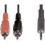 Kabel audio e+p B 113 1.5m 2xRCA 3.5mm Czarny