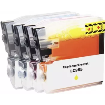 Renkforce zestaw tuszów zamiennych Brother LC-985 (LC985VALBPDR) kompatybilny czarny, cyjan, magenta, żółty RF-I-B-LC985BKCMY5PK RF-5718884 (RF-5718884)