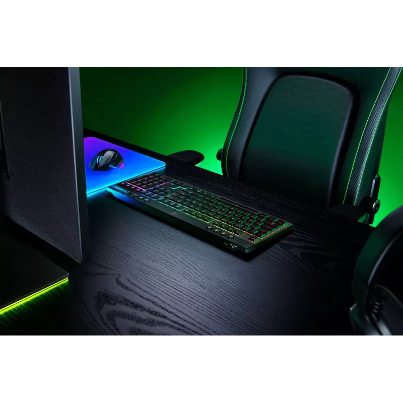 Klawiatura gamingowa Razer CzarnyWidow V4 Low-profile Wireless — niskoprofilowe klawisze mechaniczne, Bluetooth i 2.4 GHz