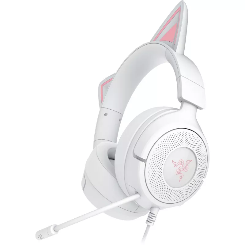 Zestaw słuchawkowy Razer Kraken Kitty V3 X — gamingowy zestaw słuchawkowy z podświetleniem RGB, lekką konstrukcją, wbudowanym mikrofonem