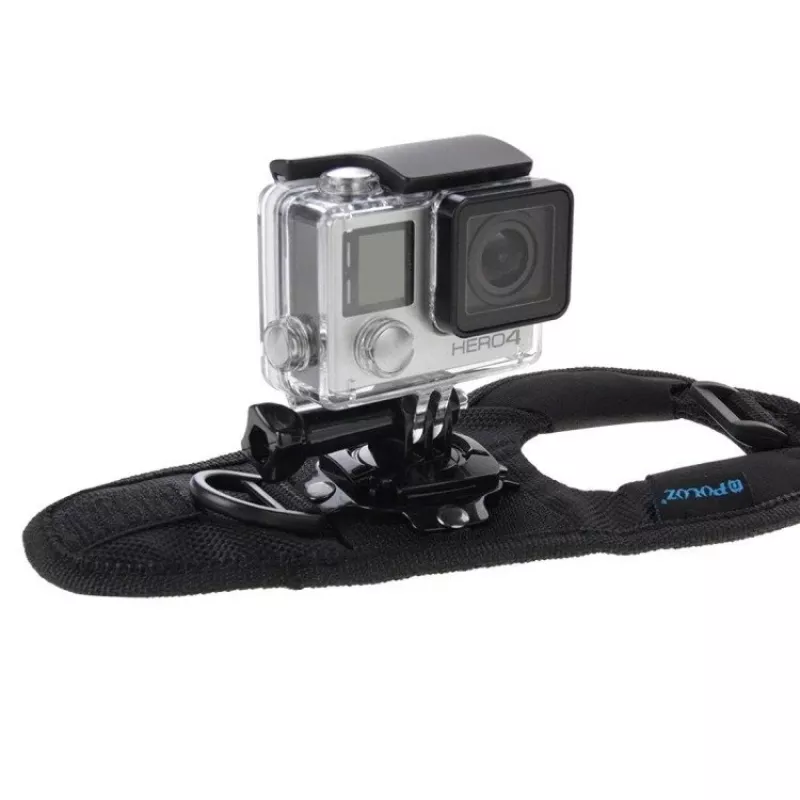 Puluz pasek na nadgarstek do kamer sportowych z obrotem 360° — kompatybilny z GoPro HERO 7/6/5/4/3/2, SJCAM, Xiaomi