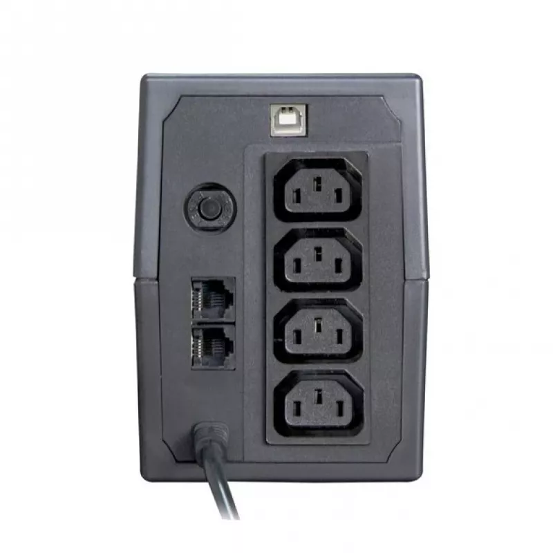 UPS ORVALDI I650 0,6 kVA (360 W) z wyświetlaczem LCD i USB, 4x wyjścia IEC