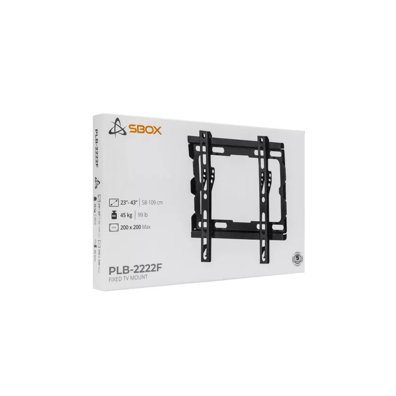 Uchwyt ścienny do telewizora SBOX PLB-2222F-2, 23–43 kg, VESA 200x200