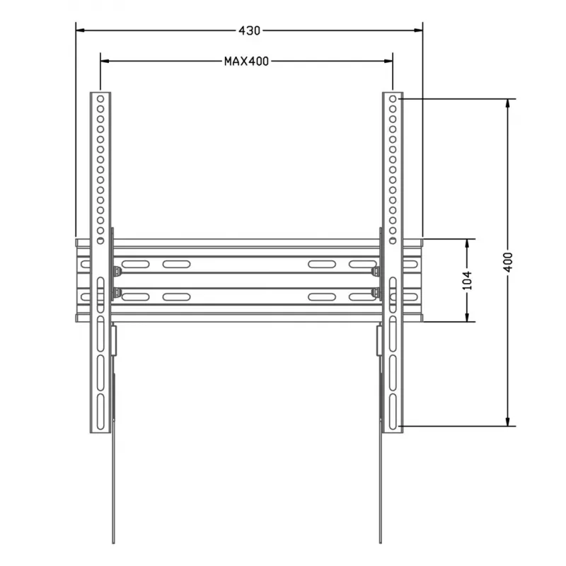 Uchwyt ścienny do telewizora MACLEAN MC-748A VESA 100x100–400x400 mm Tilt Czarny Obciążenie do 45 kg